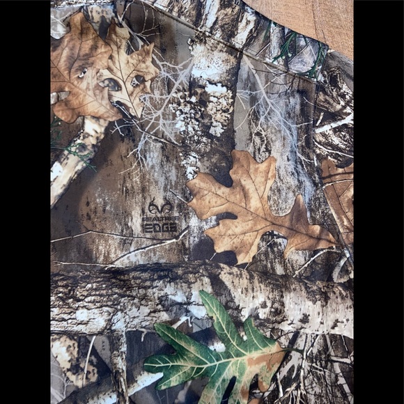 REAL TREE EDGE CAMO MEN'S HUNTING TECH HOOD PULLOVER w/Built-In FACE GAITER NEW - Picture 15 of 16